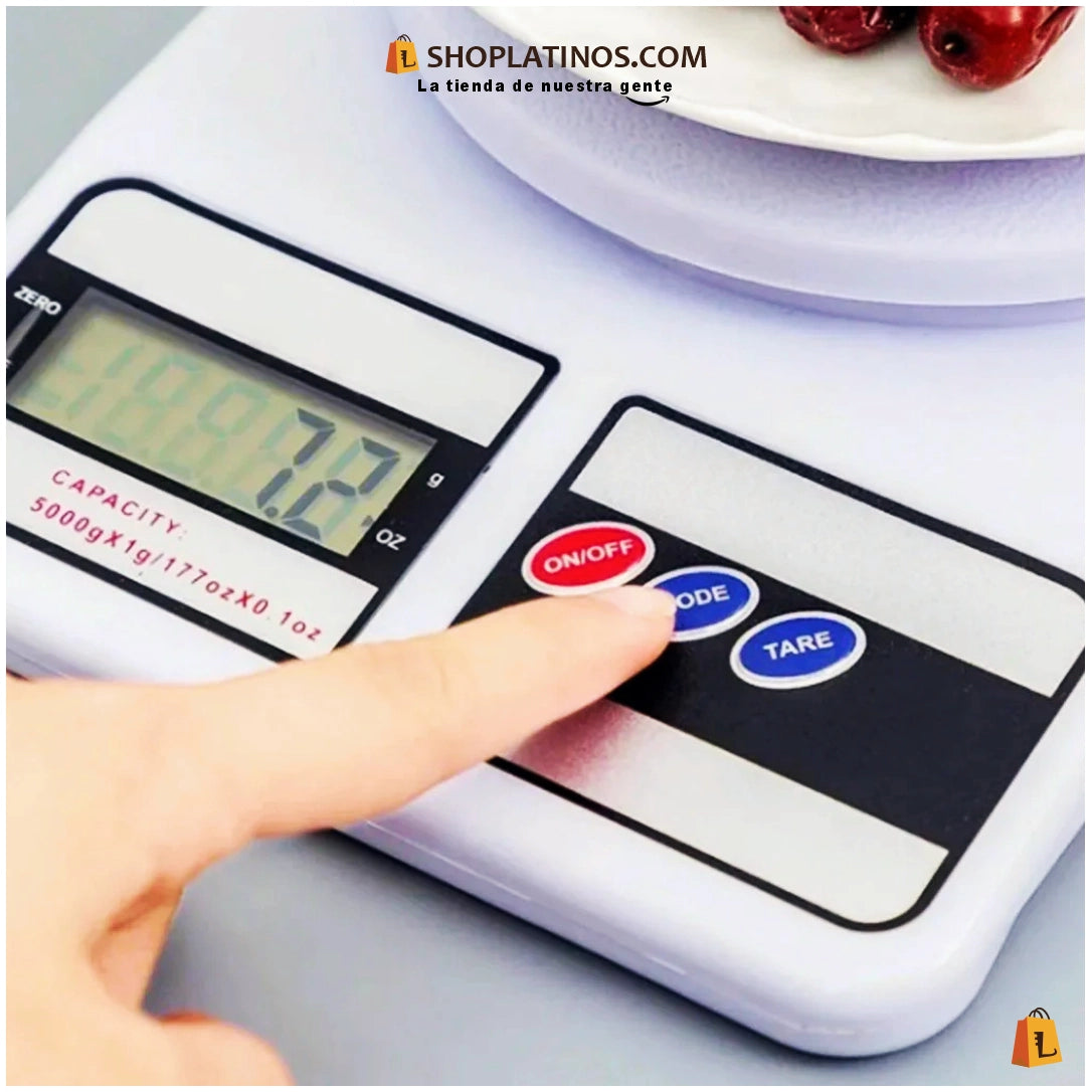 Báscula de Cocina Electrónica de Alta Precisión 1g – Digital, Compacta y Fácil de Usar