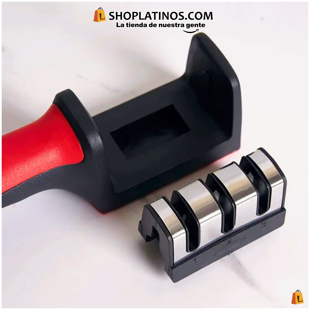 Afilador de Cuchillos de 3 Etapas para el Hogar – Fácil y Seguro, Devuelve el Orgullo de Cocinar en Casa