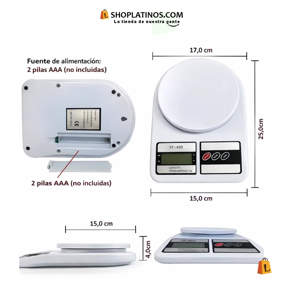 Báscula de Cocina Electrónica de Alta Precisión 1g – Digital, Compacta y Fácil de Usar