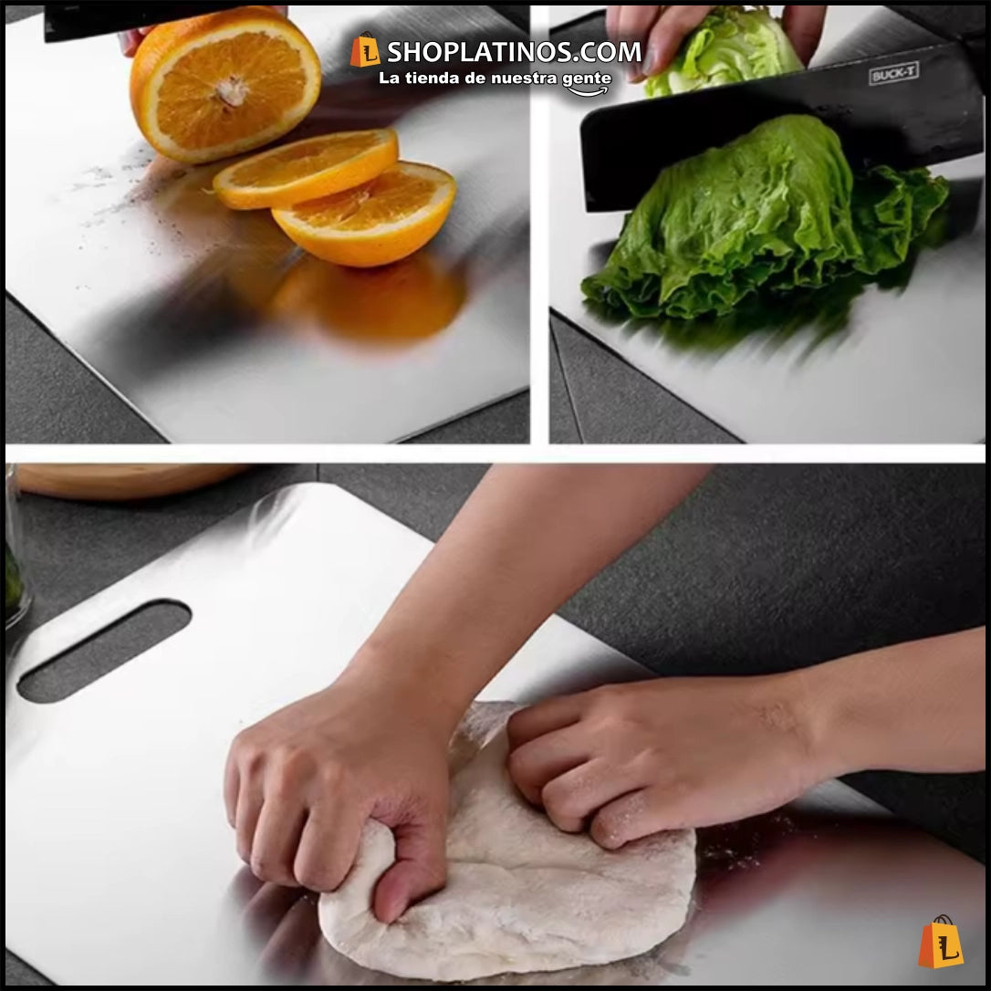 Tabla de Corte de Acero Inoxidable 316 Antibacteriana – Higiénica, Resistente y Fácil de Limpiar